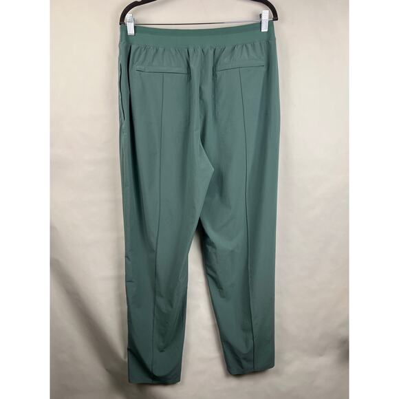 Athleta Brooklyn Ankle Pants Green Stretch Lightweight Trousers Size 12 - Picture 8 of 13